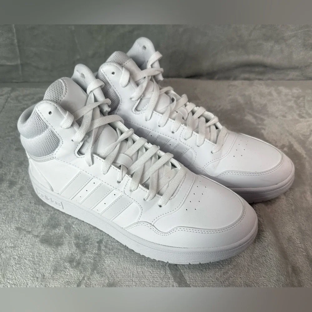 Adidas Hoops 3.0 Mid Cut Classic Shoes‎ Womens 9.5 Bright White Basketball
